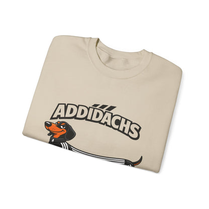 Lustiges Dackel Sweatshirt 'ADDIDACHS' – Witziges Hunde-Motiv für Dackelbesitzer & Sportfans
