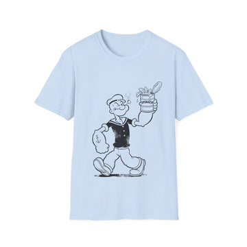 Popeye Spinat Dose T-Shirt Unisex – Retro Comic Kult Sailor Cartoon Fan Shirt Geschenk