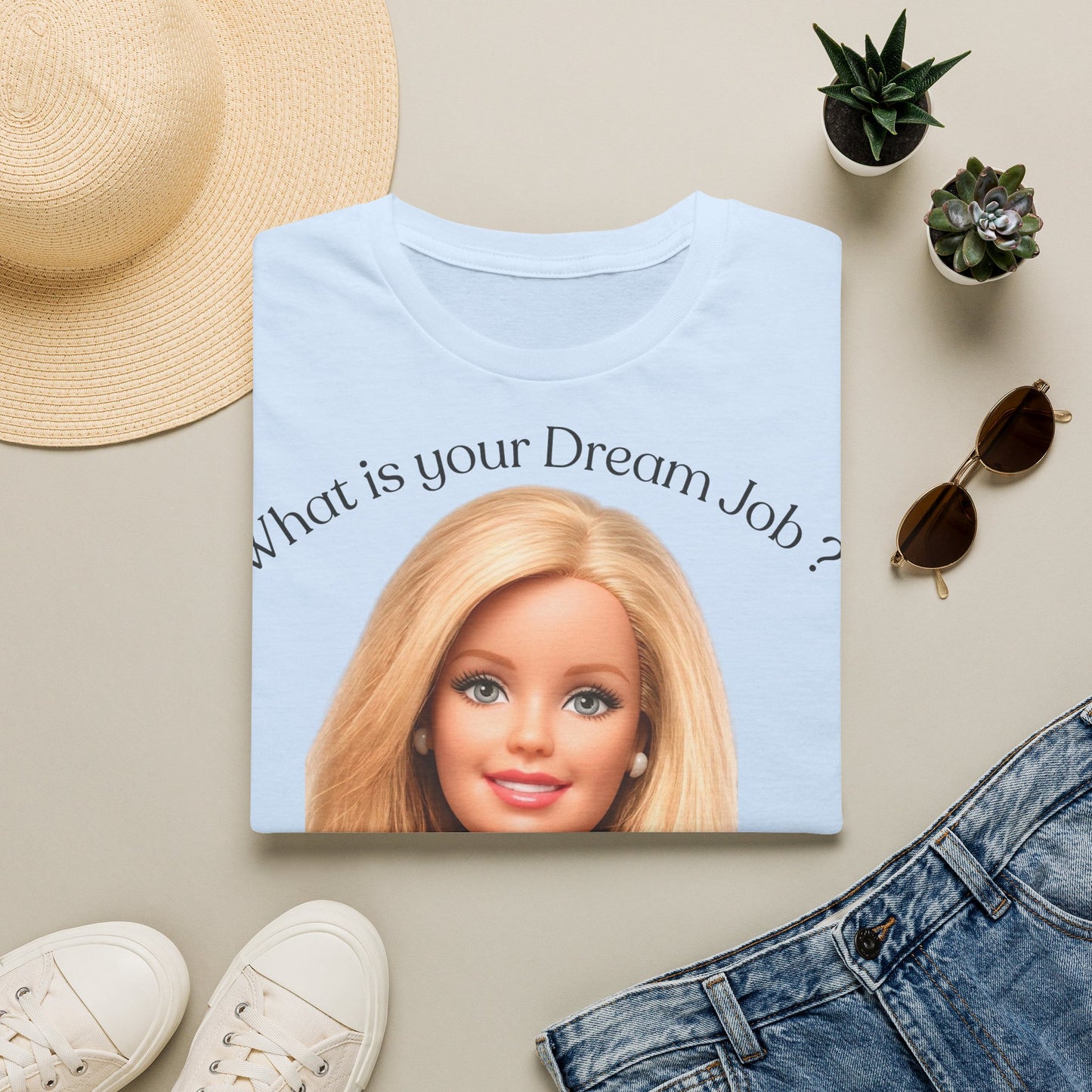 Lustiges T-Shirt 'In my dreams I don't work' – Anti-Arbeit Spruch Shirt für faule Tage, Bürohumor & Geschenk