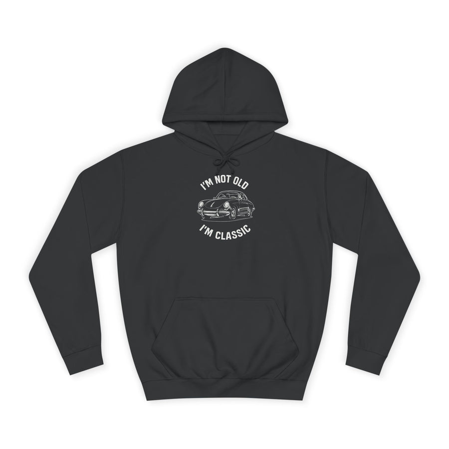 I'm Not Old I'm Classic Sportwagen Hoodie – Oldtimer-Linienzeichnung – Geschenk für Autofans