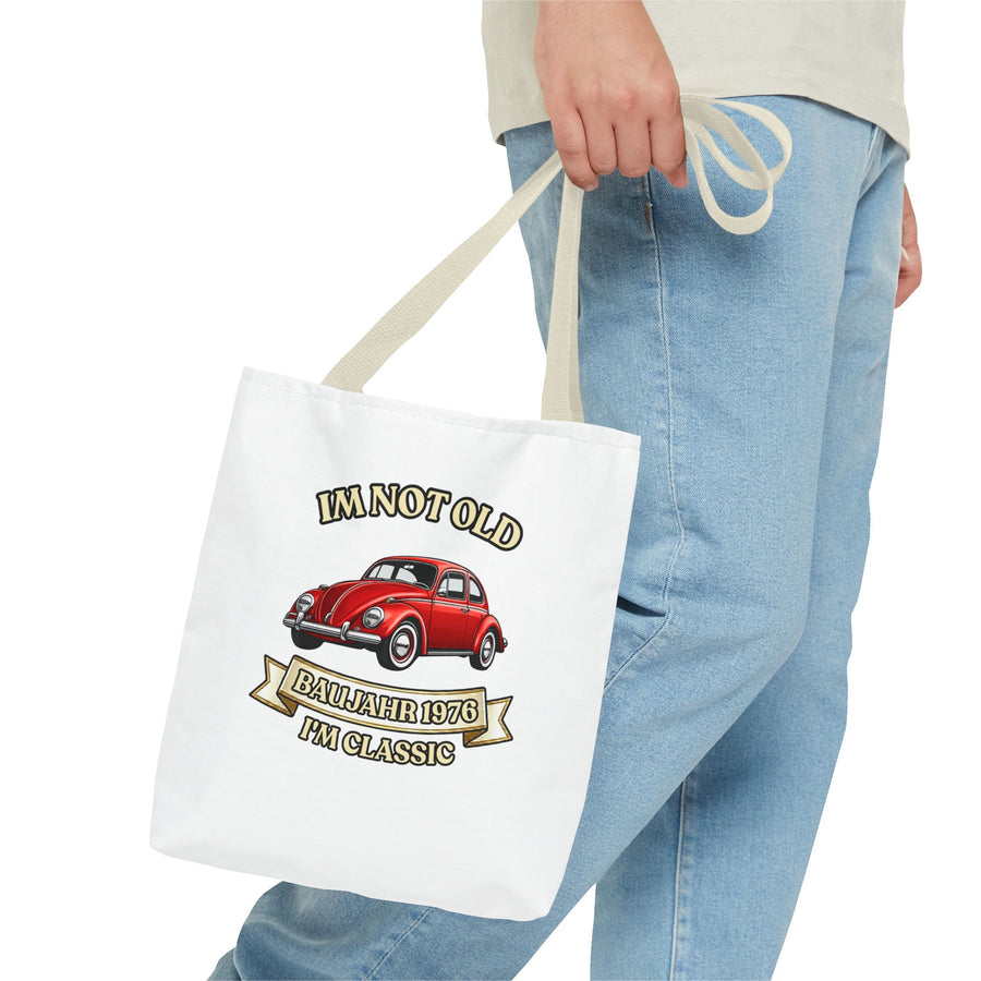 Tote Bag Année 1976 - I'm Not Old I'm Classic - Coccinelle Rouge Vintage - Cadeau 50 ans