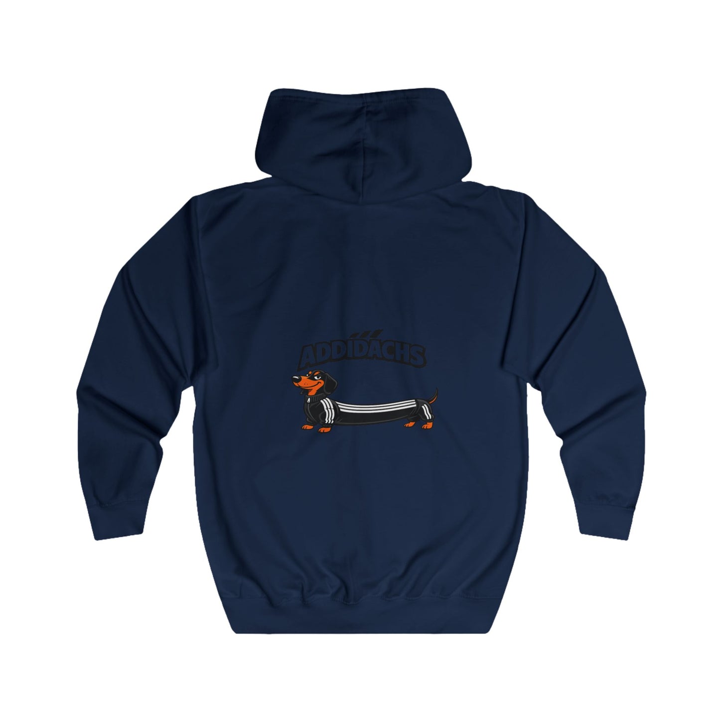ADDIDACHS Dackel Zip Hoodie - Lustiger Dackel im Sportlook für Hundefreunde & Dackel-Fans