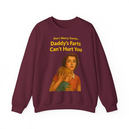 Sweatshirt – Daddy’s Farts – Satirisches Retro-Sweatshirt mit schwarzem Humor | True Insights Design mit Humor