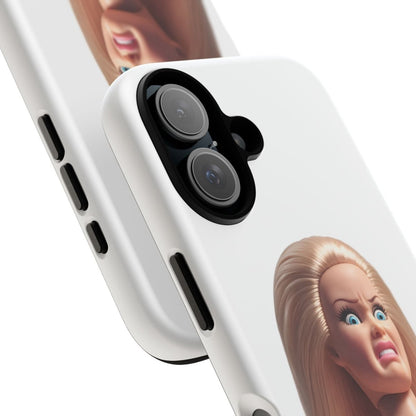 Shocking Face Doll | Funny Pink Doll Phone Case