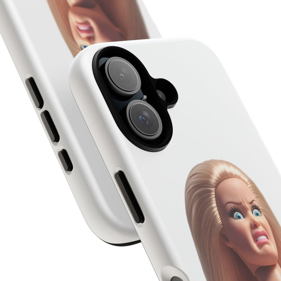 Handyhülle Lustige Pink Doll – Shocking Face Motiv für iPhone & Samsung