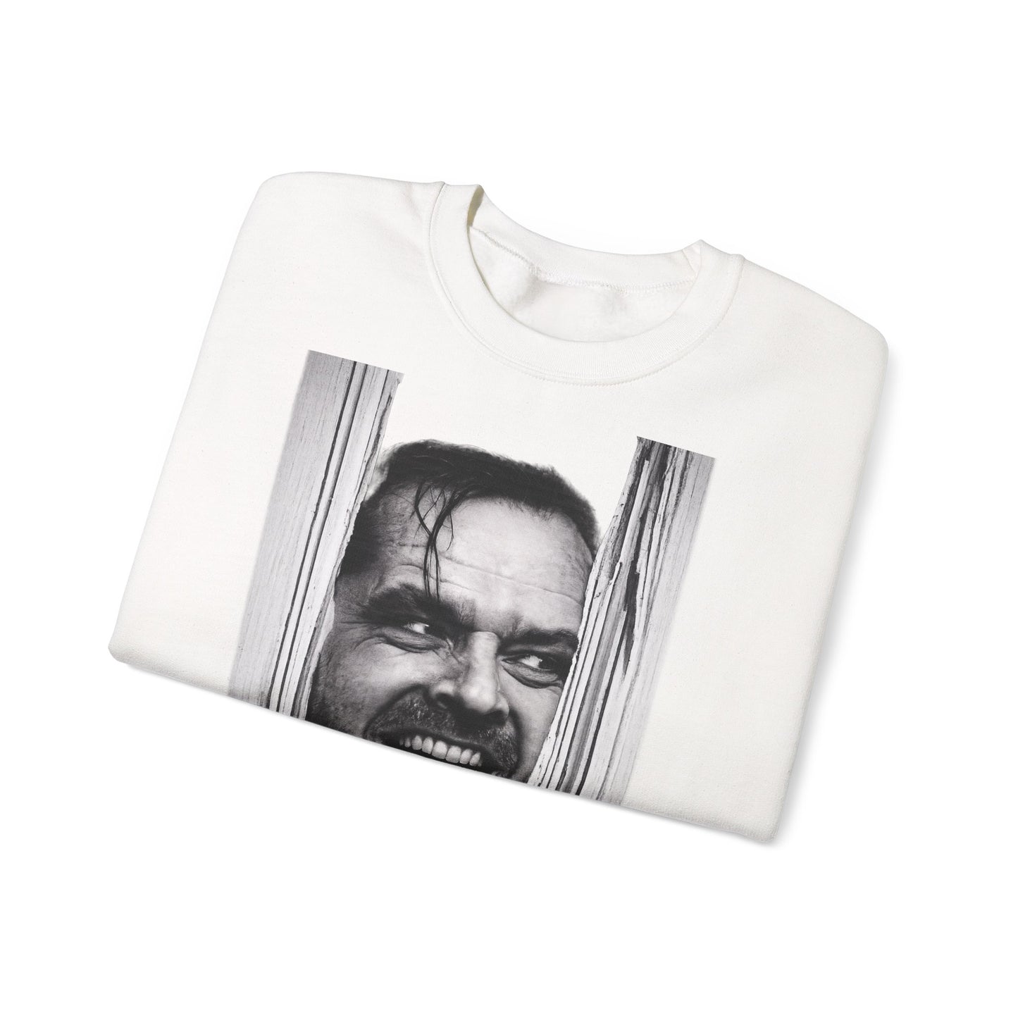 Shining Jack Torrance Sweatshirt – Kult-Horror-Portrait Jack Nicholson – Schwarz-Weiß Fan-Pullover für Filmfans & Halloween