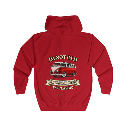 Baujahr 1986 Zip Hoodie - I'm Not Old I'm Classic - Vintage Bus zum 40. Geburtstag für Männer & Frauen