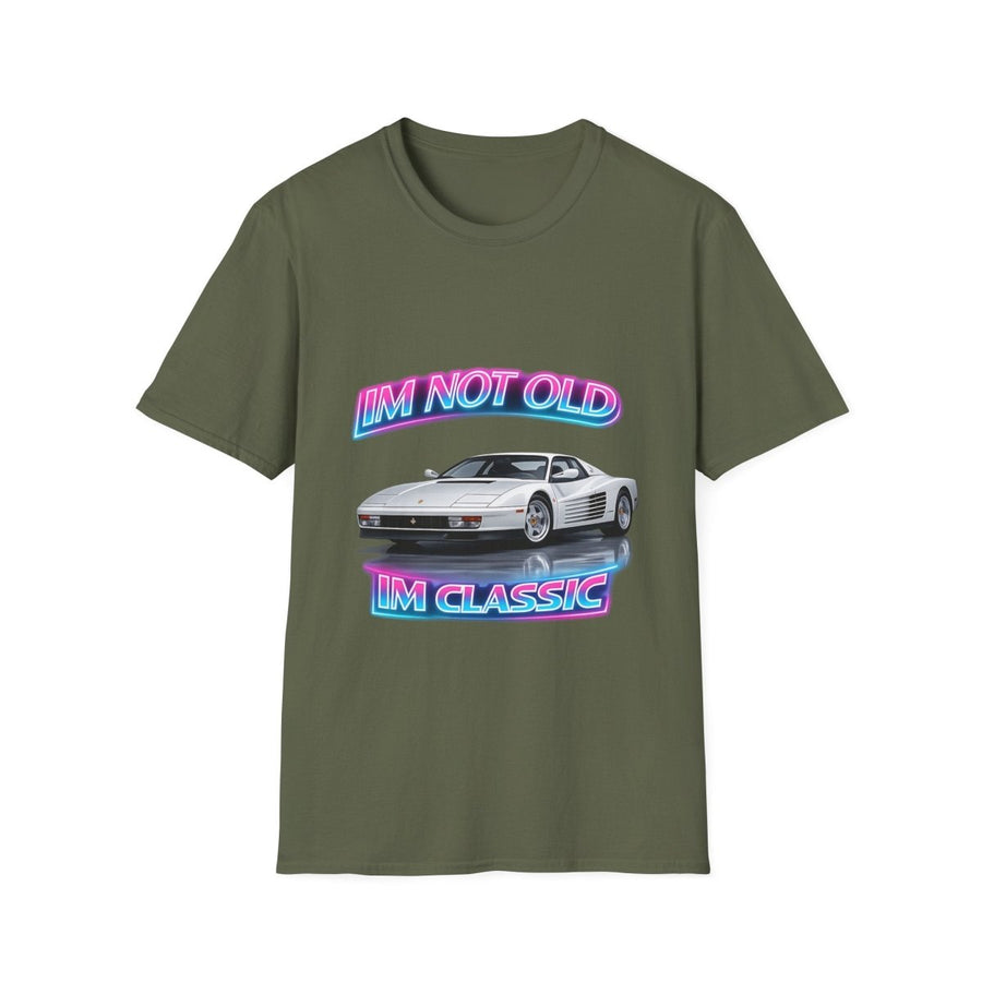 True Insights T-Shirt Im Not Old Im Classic Oldtimer Print in Militärgrün