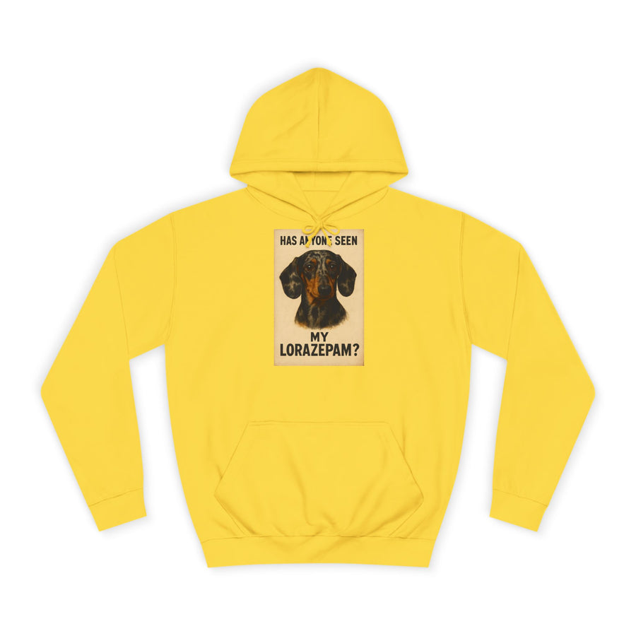 True Insights Has Anyone Seen My Lorazepam Dackel Hoodie – Lustiges Vintage-Dackel-Motiv in Sun Yellow