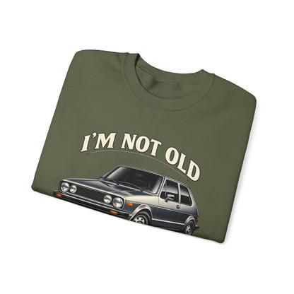 VW Golf 1 Oldtimer Sweatshirt – I'm Not Old I'm Classic – Retro Auto Pullover für Oldtimer-Fans & Geburtstag