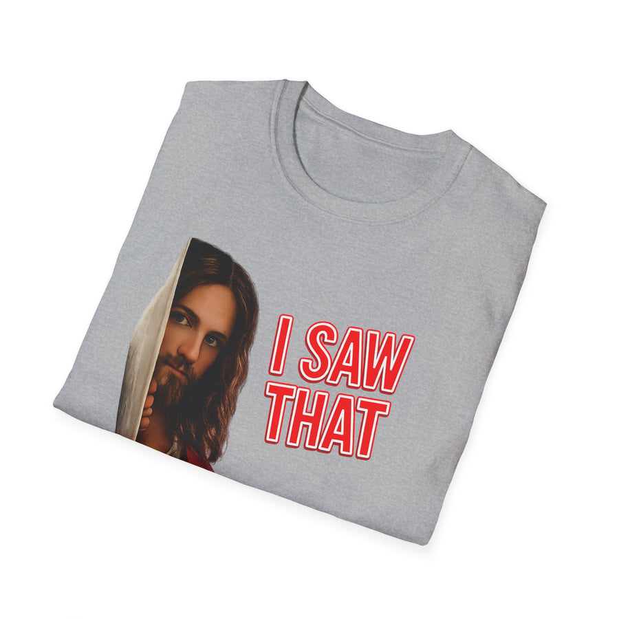 True Insights T-Shirt I Saw That Jesus, getragenes Statement-Shirt mit frechem religioesem Spruch
