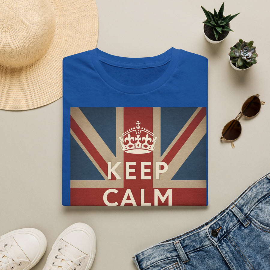 True Insights T-Shirt Keep Calm and Carry On Union Jack Vintage, britische Flagge im Retro-Look, Geschenkidee