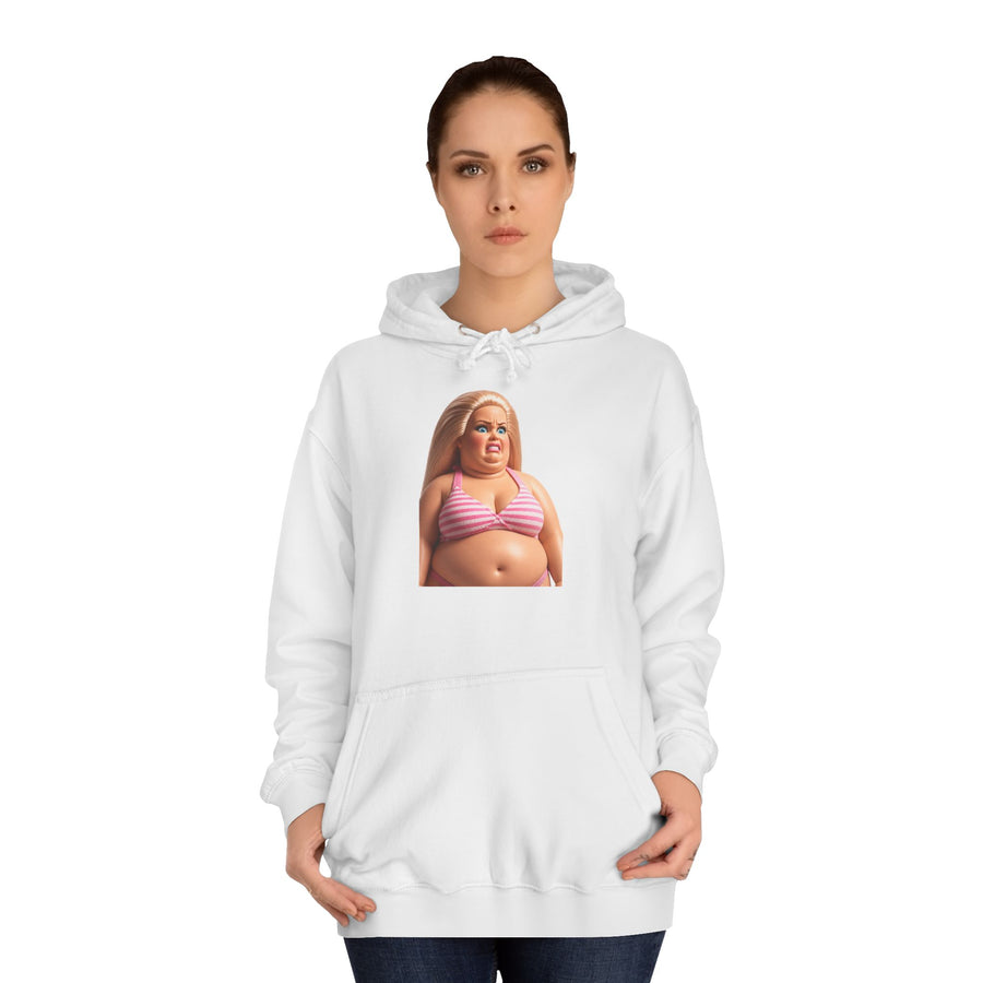 True Insights Genervte Blondine Hoodie – Lustiges Statement-Motiv mit Bikini-Puppe