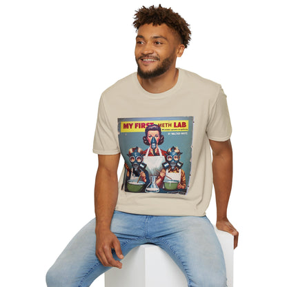 Retro My First Meth Lab T-Shirt - Front Style – Freches Satire-Design für mutige Statements | True Insights