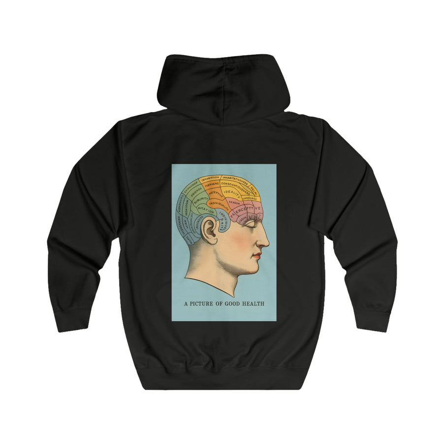 Kortex Couture – A Picture of Good Health Zip-Hoodie – Vintage frenologie-motief