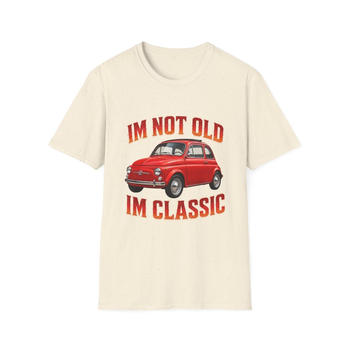 I'm Not Old I'm Classic | Fiat 500 T-Shirt Rot | Italienischer Oldtimer Retro Shirt Herren