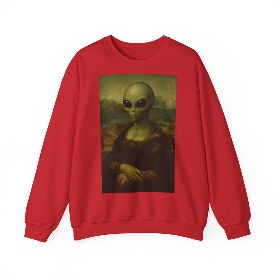 Mona Alien Sweatshirt – Kunstparodie mit Außerirdischer
