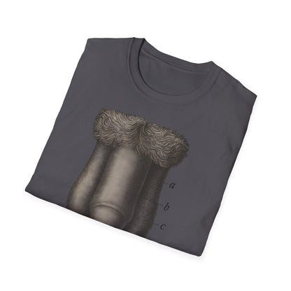 T-Shirt: „Fig. 87 – Die männlichen äußeren Geschlechtsorgane“ – Freches Satire-Design für mutige Statements | True Insights