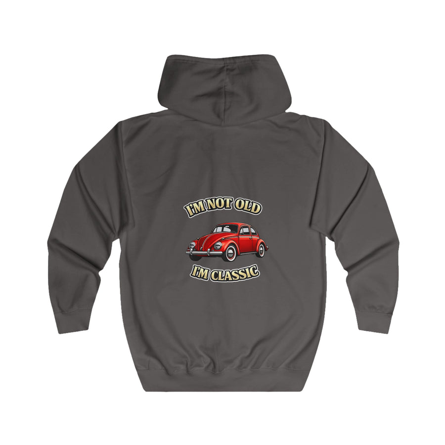 True Insights Vintage VW Käfer Zip-Hoodie – I'm Not Old I'm Classic Geschenk für Käfer-Fans