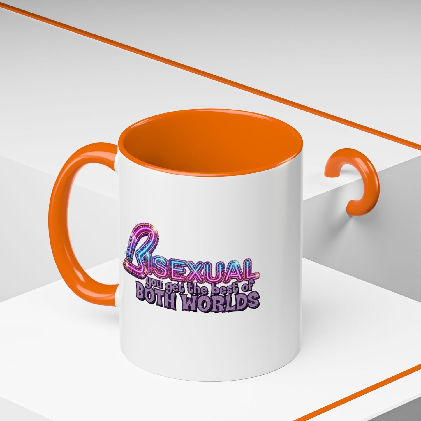 Bisexual Tasse – You Get The Best Of Both Worlds | Bunte Glitzer-Optik Kaffeebecher für Bi Pride & CSD