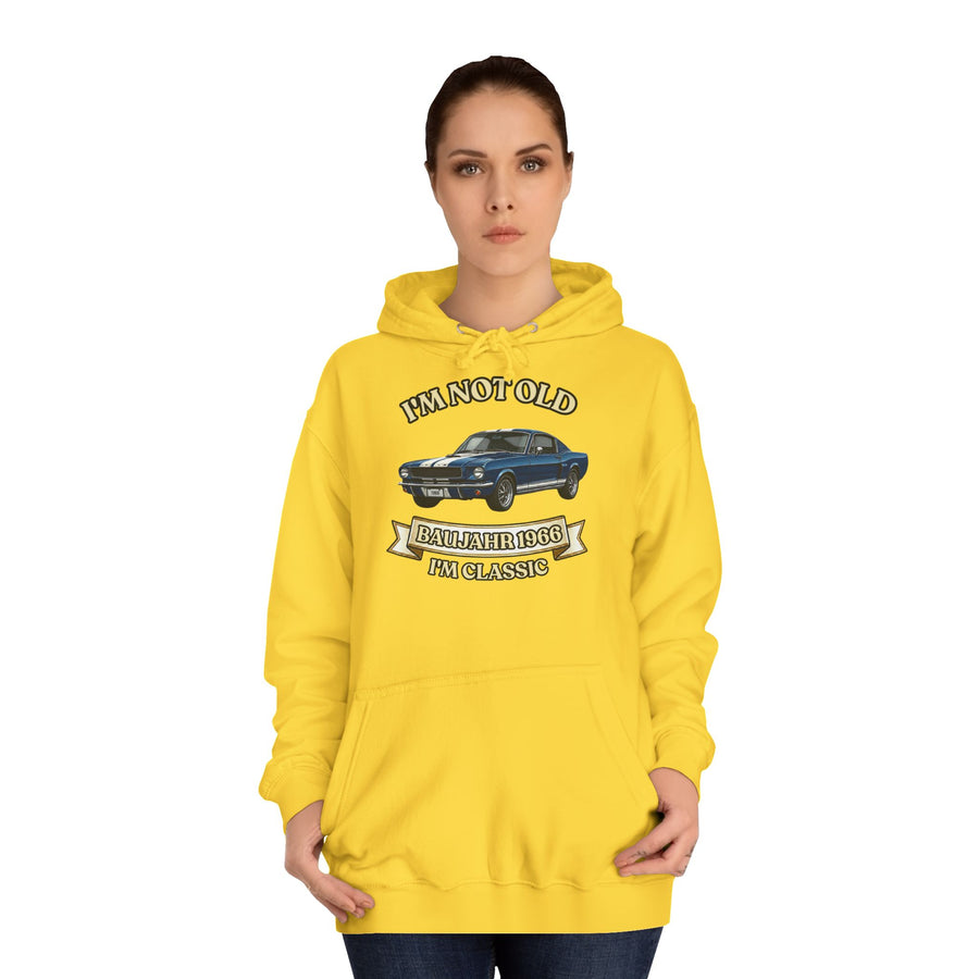 Geschenk zum 60. Geburtstag – Hoodie Jahrgang 1966 Muscle Car