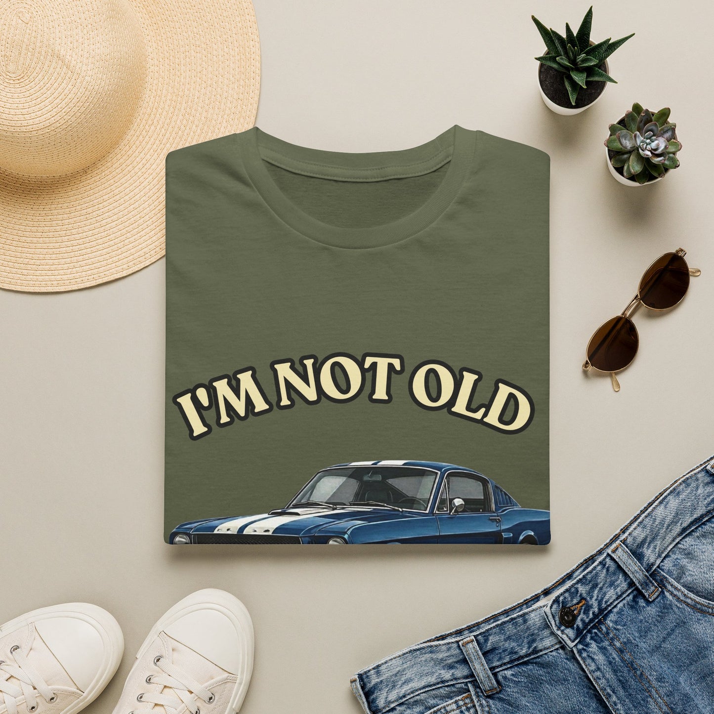 Jahrgang 1966 T-Shirt Oldtimer I'm Not Old I'm Classic  Geschenk zum 60. Geburtstag Mann Retro Kultauto Klassiker Vintage Auto True Insights