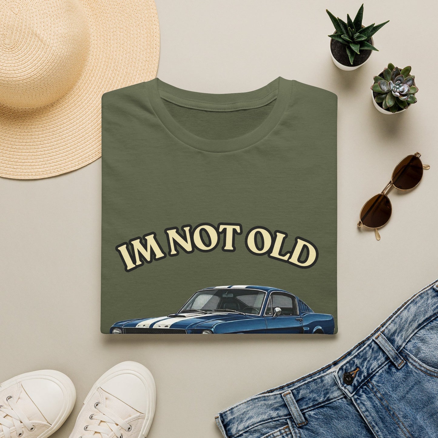 Jahrgang 1983 T-Shirt Oldtimer I'm Not Old I'm Classic  Geschenk zum 43. Geburtstag Mann Retro Kultauto Klassiker Vintage Auto True Insights
