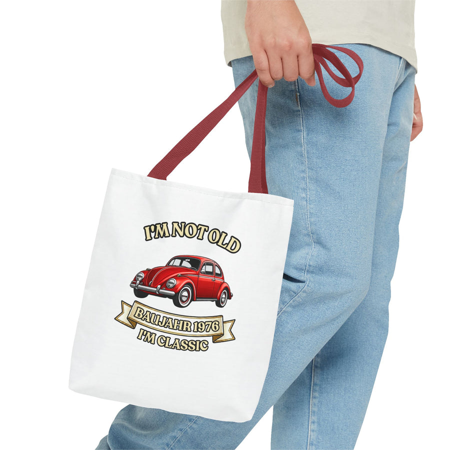 Born in 1976 Tote Bag – 50th Birthday Gift | VW Beetle