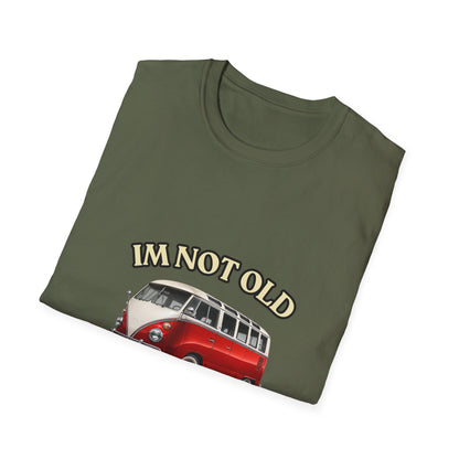 Baujahr 1976 T-Shirt zum 50. Geburtstag – I'm Not Old I'm Classic – Retro Bus Vintage Geschenk Unisex
