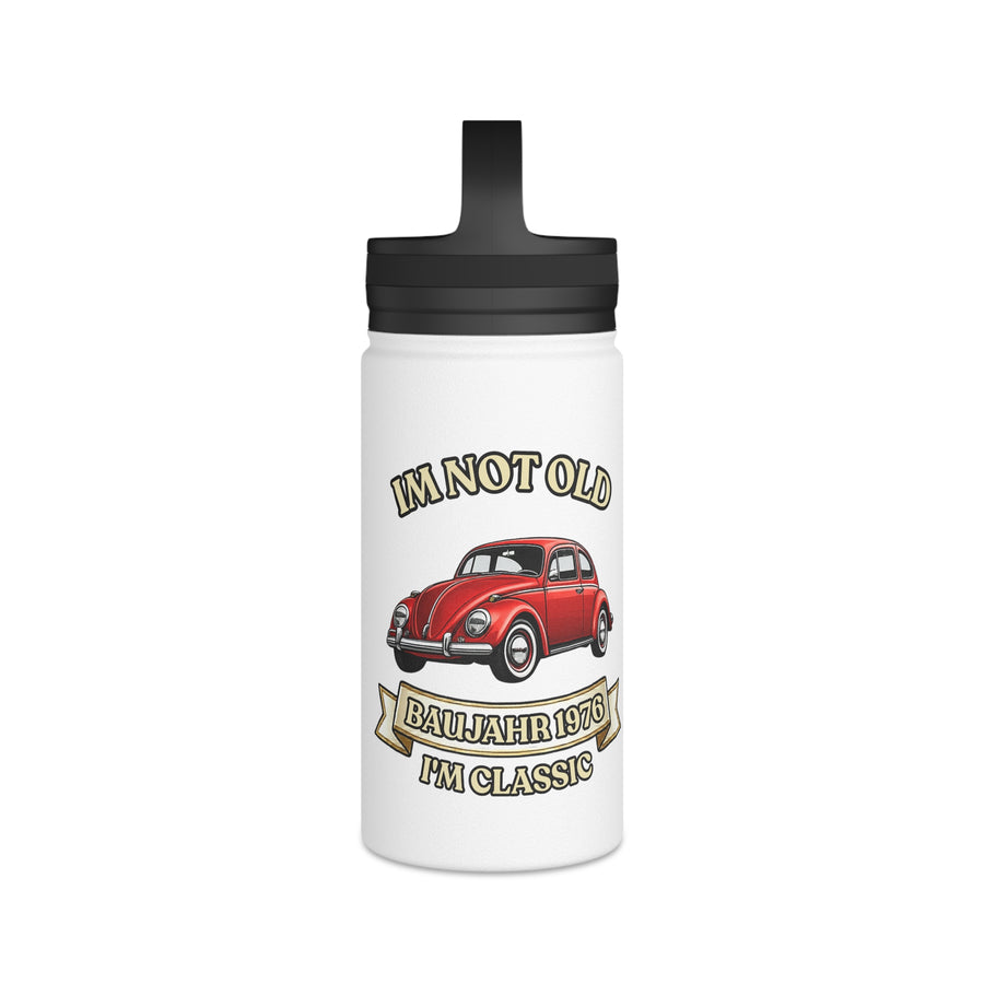Gourde isotherme inox Année 1976 - I'm Not Old I'm Classic - Coccinelle rouge vintage - Cadeau 50 ans