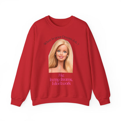 Lustiges Sweatshirt 'In my dreams I don't work' - Anti-Arbeit Spruch Pullover für Faulenzer & Büromuffel