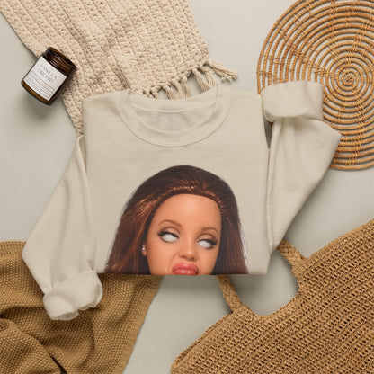 Lustiges Puppen-Gesicht T-Shirt | Genervter Blick Meme Shirt | Ironisches Statement Geschenk für Frauen