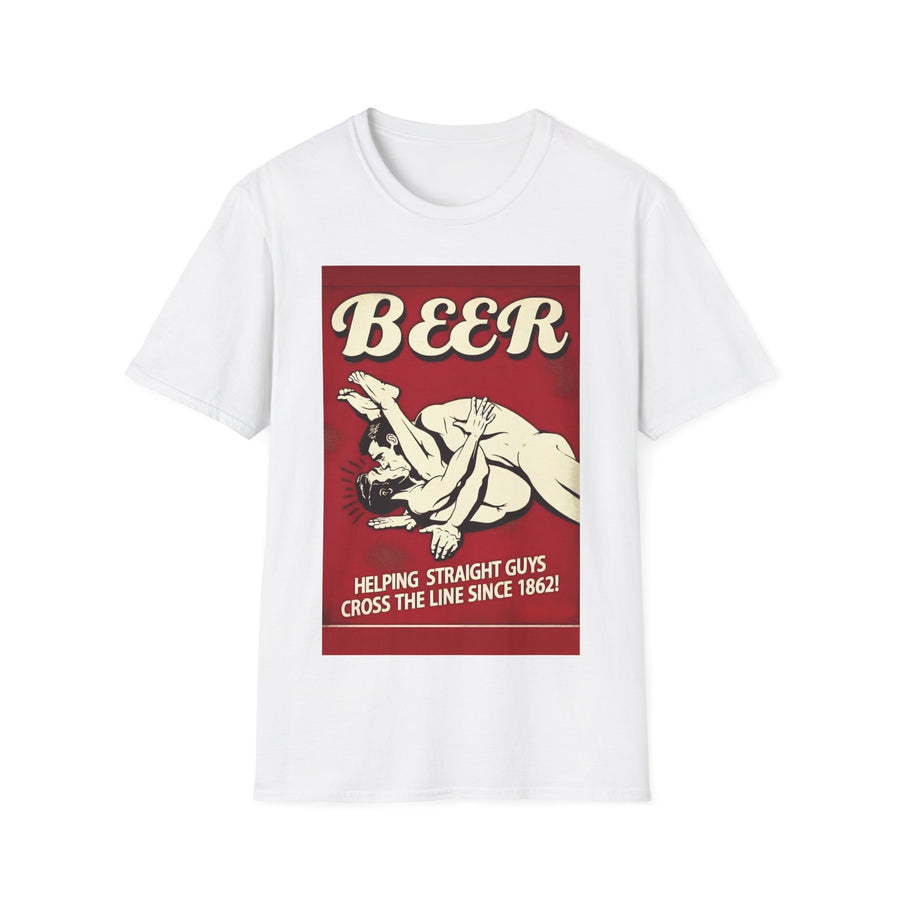 True Insights T-Shirt mit lustigem Bier-Motiv BEER Since 1862 in Weiß, satirischer Party-Spruch