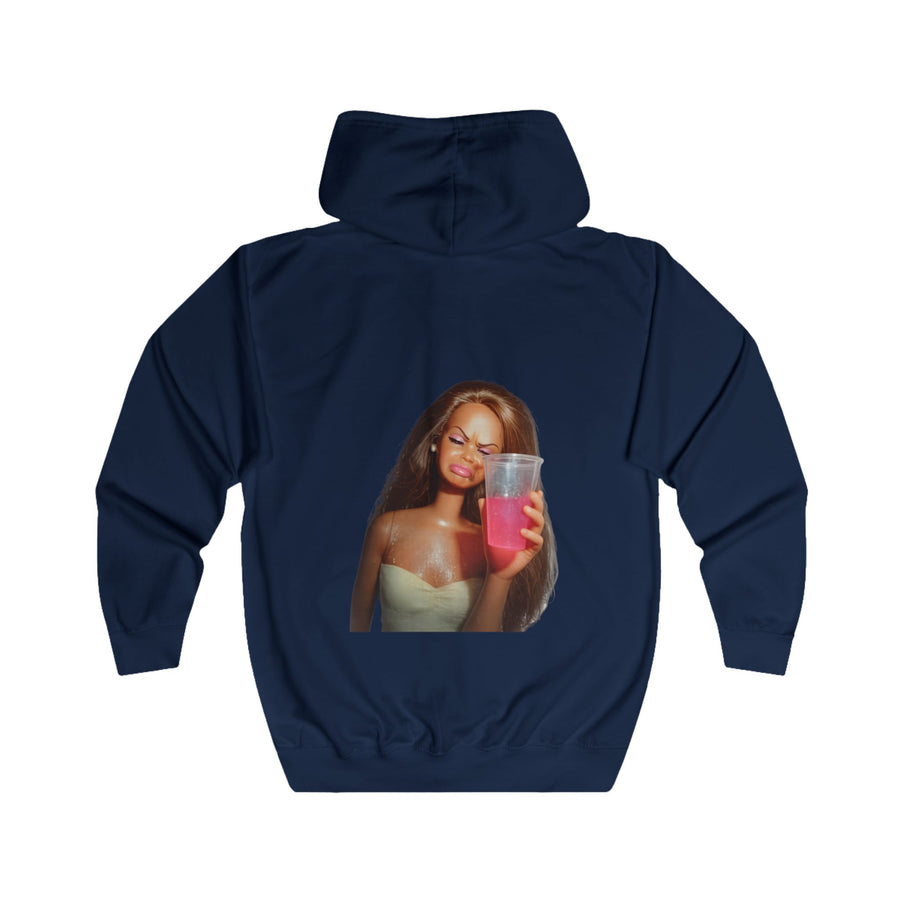 Doll Meme Barbicore Zip Hoodie – Grappige Funny Meme Hoodie met Doll Print voor Vrouwen & Feestfans