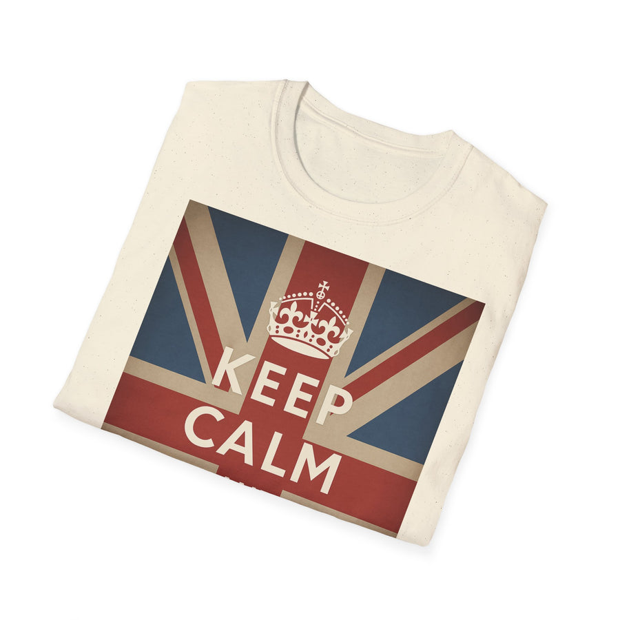 True Insights T-Shirt Keep Calm and Carry On Union Jack Vintage, retro britische Flagge, Geschenk für Sie und Ihn