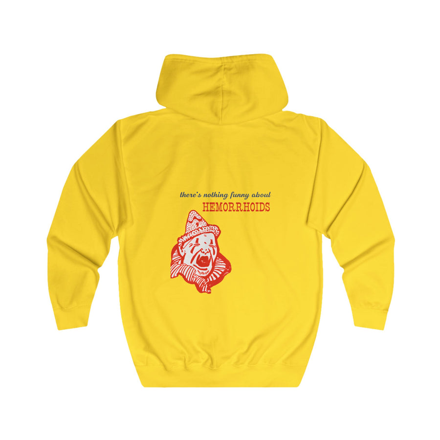 There's Nothing Funny About Hemorrhoids Zip-Hoodie – Sarkastisches Clown-Motiv
