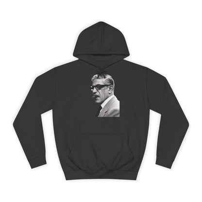 Aristoteles Onassis Hoodie – Ikonisches Portrait mit Zigarre & Brille | Vintage Schwarz-Weiß Kult Kapuzenpullover