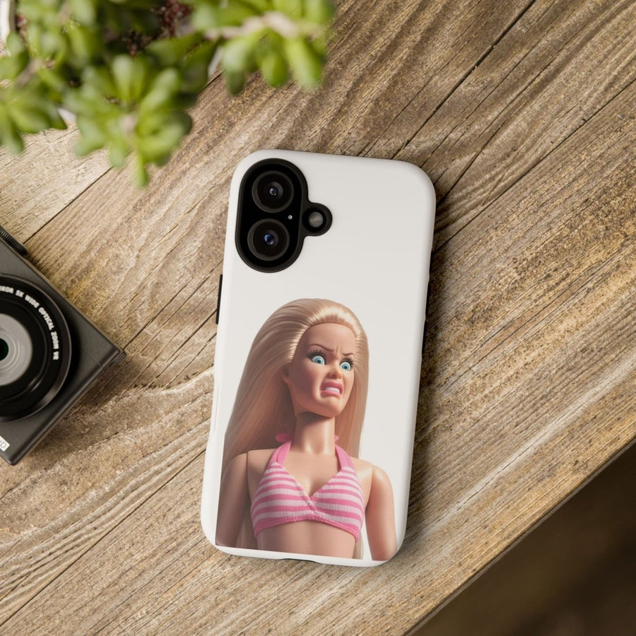 Handyhülle Lustige Pink Doll – Shocking Face Motiv für iPhone & Samsung