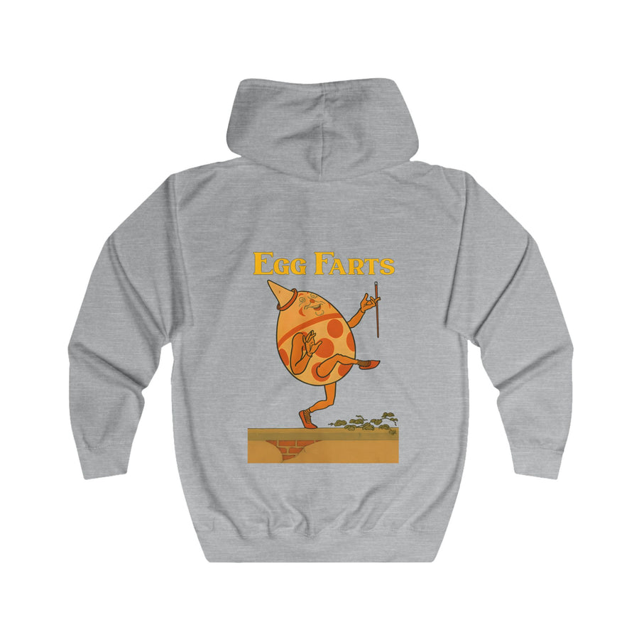 True Insights Egg Farts Zip-Hoodie – Surreales Retro-Ei-Motiv