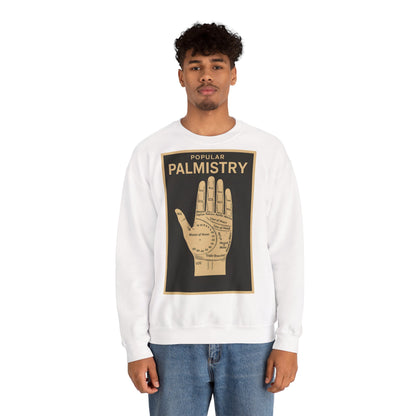 Vintage Motiv – Palmistry Sweatshirt – Retro-Handlesen-Design | Mystik trifft Ironie | True Insights Design mit Humor
