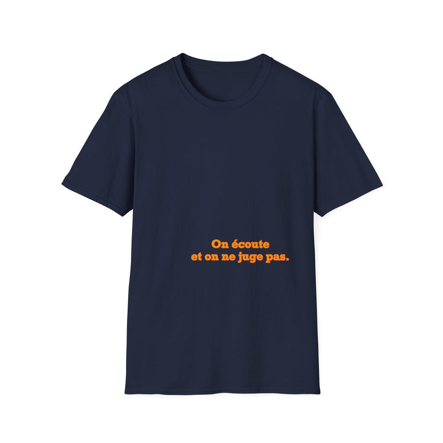 T-shirt Teckel « On écoute et on ne juge pas » – Cadeau humour pour amoureux des chiens