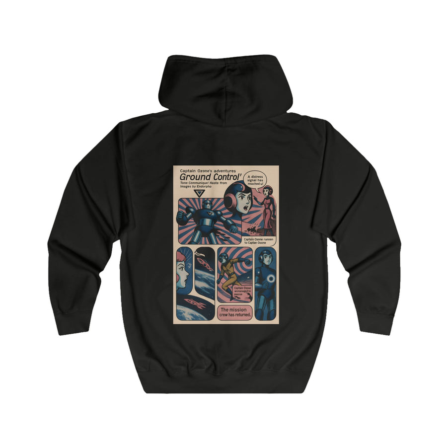 Captain Ozone Zip-Hoodie – Retro-Sci-Fi-Comic-Motiv
