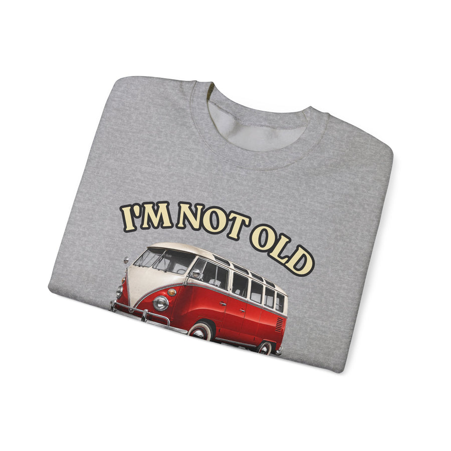 Sweatshirt Année 1976 - I'm Not Old I'm Classic - Bus Rétro Vintage - Cadeau 50 ans