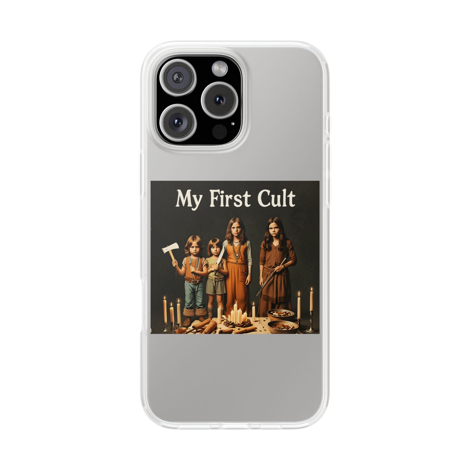 My First Cult – Dark-Aesthetic Handyhülle mit satirischem Kinderkult-Motiv-Phone Case-True Insights