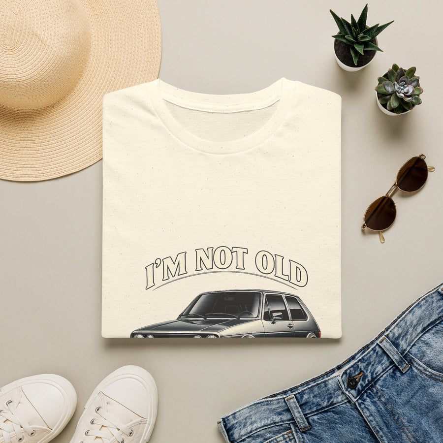 T-shirt VW Golf 1 Oldtimer "I'm Not Old I'm Classic" - T-shirt rétro auto humoristique & cadeau