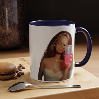 Doll Meme Barbicore Tasse | Lustiger Puppen Pink Drink Kaffeebecher | Meme Geschenk für Frauen & Beste Freundin