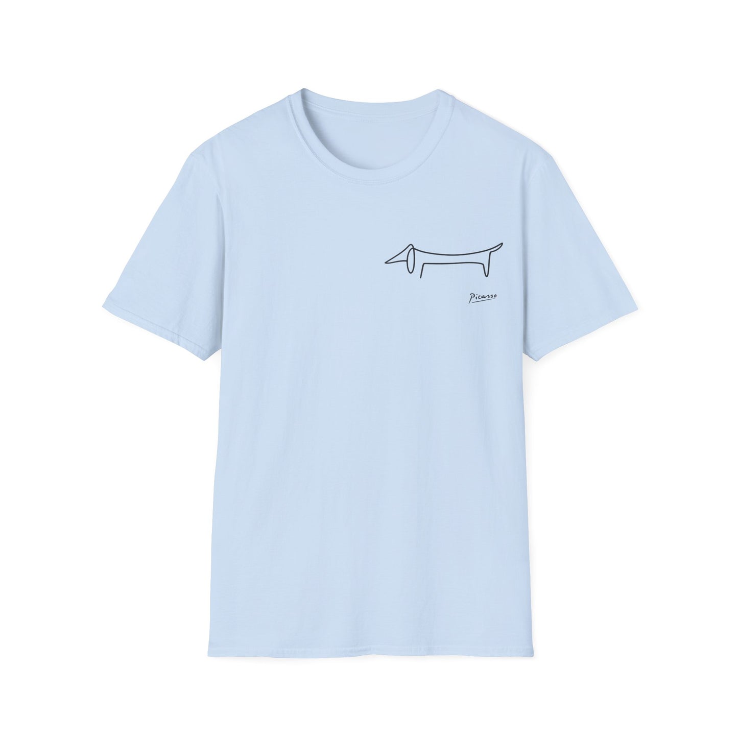Picasso Dackel T-Shirt – Minimalistische Hundelinie mit Kultfaktor - kleines Motiv