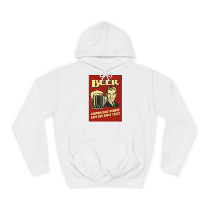 BEER Hoodie Retro Vintage Bier Spruch - Helping Ugly People - Lustiges Geschenk für Bierliebhaber, Party & Herren