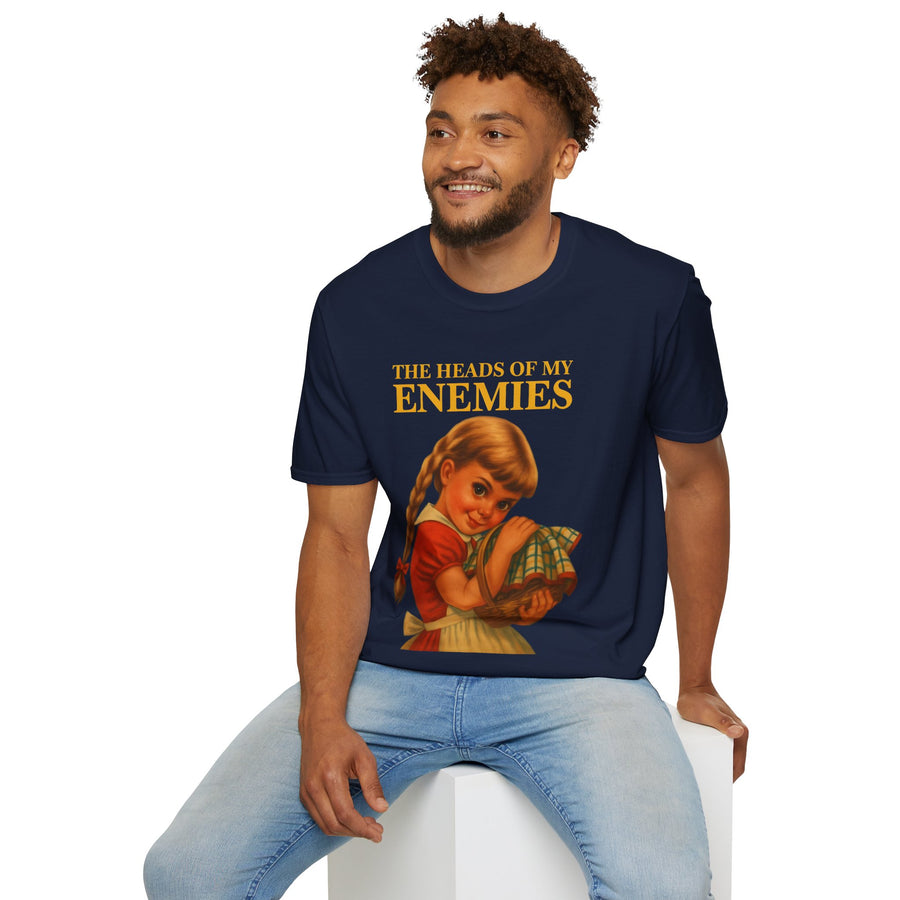 T-shirt satirique The Heads of My Enemies - Humour noir design rétro