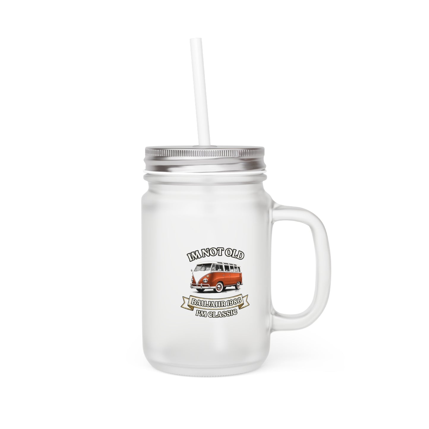 Mason Jar Baujahr 1986 - I'm Not Old I'm Classic - Retro Bus 40. Geburtstag Geschenk
